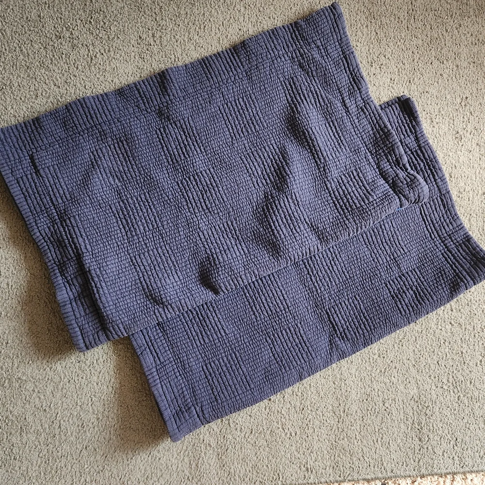 L.L. BEAN Sham Set Of 2 Pillowcovers  Blue Standard 20x25 Home Bedding Portugal
